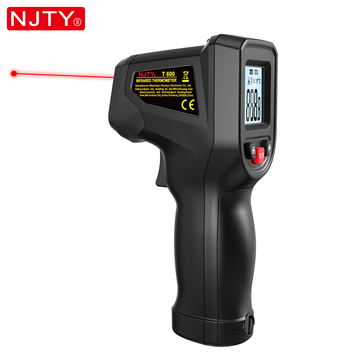 Industrial Laser Blaster - Pistola termômetro infravermelho NJTY T600 sem