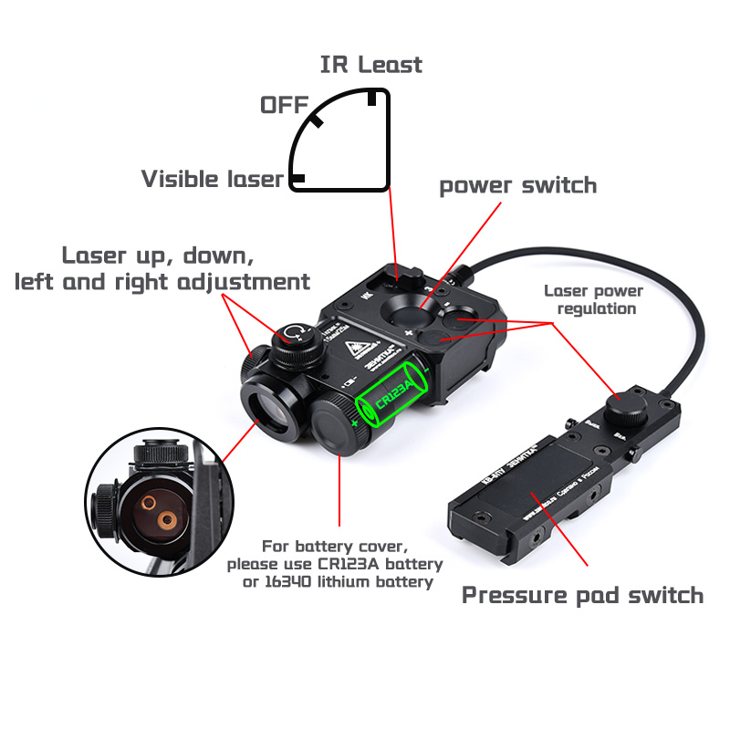 Wadsn perst 4 lanterna scout l - Industrial Green Laser avaliação e preço