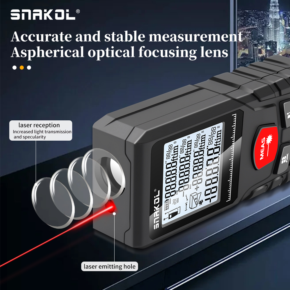 Snakol laser distância 50m/100 - Industrial Laser Rangefinder avaliação e preço