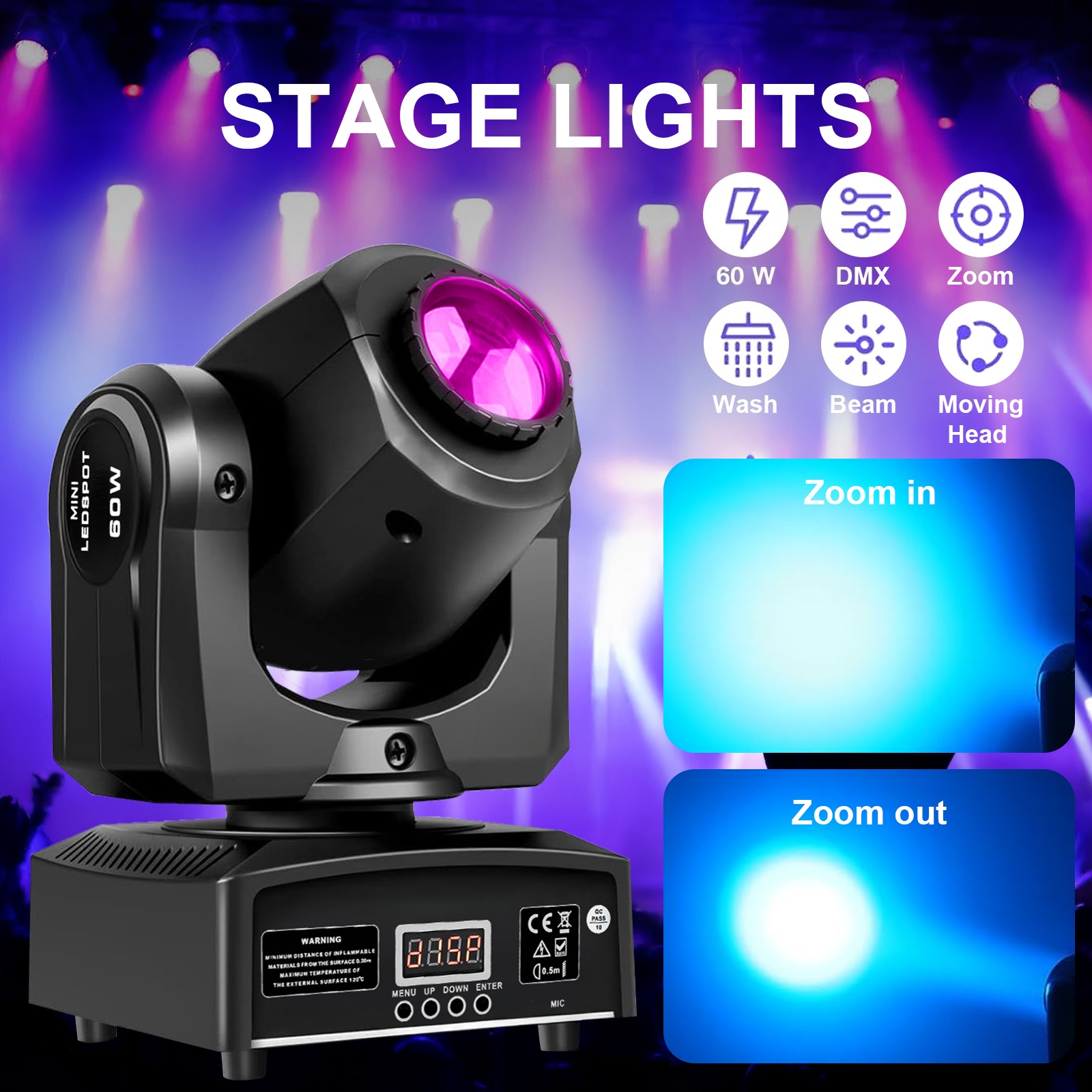 2 pçs 60w mini led dmx gobo mo - Laser Power Supply 60W avaliação e preço