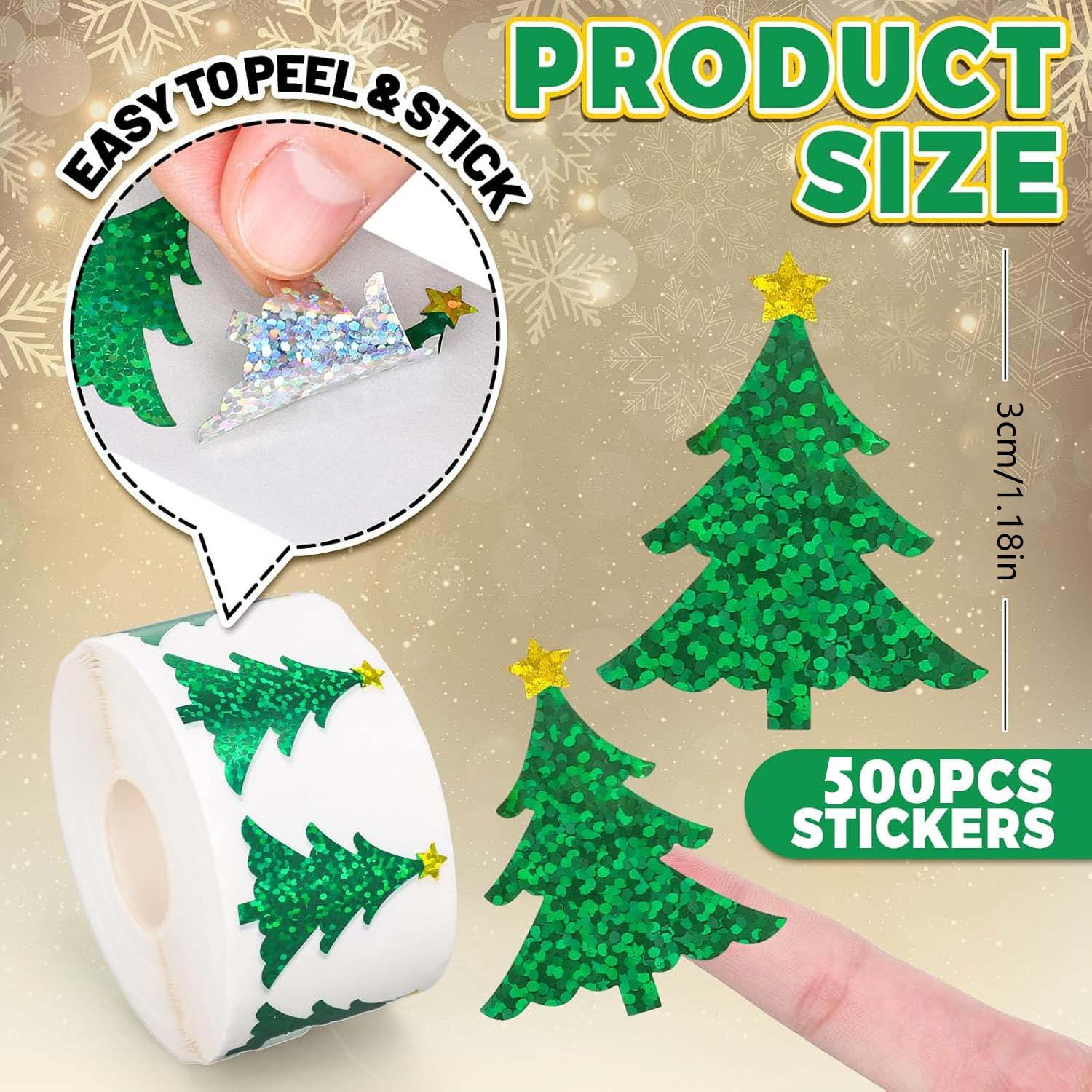 Rolo de 500 Adesivos de Natal  - Industrial Green Laser avaliação e preço